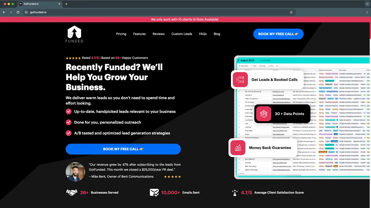 GotFunded.io home page